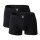 CECEBA Herren Shorts, 2er Pack - Short Pants, Basic, Baumwoll Stretch, M-8XL, einfarbig Schwarz M