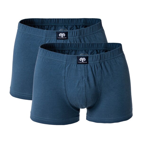 CECEBA Herren Shorts, 2er Pack - Short Pants, Basic, Baumwoll Stretch, M-8XL, einfarbig Blau 3XL