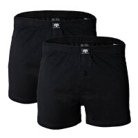 CECEBA Herren Shorts, 2er Pack - Boxershort, Basic, Baumwolle, M-8XL, einfarbig Schwarz M