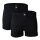 CECEBA Herren Shorts, 2er Pack - Boxershort, Basic, Baumwolle, M-8XL, einfarbig Schwarz M