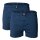 CECEBA Mens Shorts, pack of 2 - Boxer, Basic, cotton, M-8XL, plain Blue 3XL (XXX-Large)