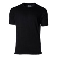CECEBA Herren American T-Shirt, 2er Pack - Rundhals, Kurzarm, Baumwolle, uni Schwarz XS