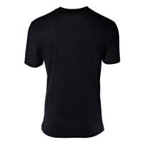 CECEBA Herren American T-Shirt, 2er Pack - V-Ausschnitt, Kurzarm, Baumwolle, uni Schwarz L