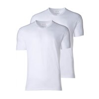CECEBA Men American T-Shirt, 2-pack - V-neck, short sleeve, cotton, uni White 6XL (6X-Large)
