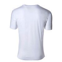 CECEBA Men American T-Shirt, 2-pack - V-neck, short sleeve, cotton, uni White 6XL (6X-Large)