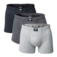 CECEBA Herren Pants, 3er Pack - Basic, Baumwoll-Stretch, M-3XL, einfarbig Grau 3XL