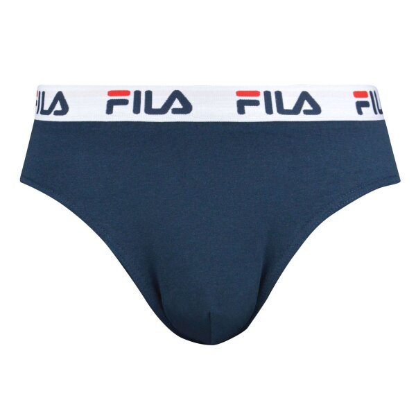 FILA Mens briefs - Briefs, logo waistband, urban, cotton stretch, plain, S-2XL Navy S (Small)
