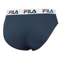 FILA Mens briefs - Briefs, logo waistband, urban, cotton stretch, plain, S-2XL Navy S (Small)