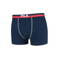 FILA Mens Boxer Shorts - Logo waistband, urban, cotton stretch, plain, S-2XL Navy M (Medium)