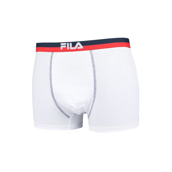 FILA Herren Boxer Shorts - Logobund, Urban, Cotton Stretch, einfarbig, S-2XL Weiß 2XL