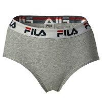 FILA Damen Hipster Slip - Pants, Logo-Bund, Cotton Stretch, einfarbig, XS-XL Grau L