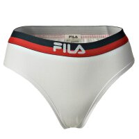 FILA Damen String - Regular Waist, Logo-Bund, Cotton Stretch, einfarbig, XS-XL Weiß XS
