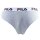 FILA Damen Brazilian Slip - Panty, Logo-Bund, Cotton Stretch, einfarbig, XS-XL Grau XS