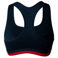 FILA Damen Bustier - Bra, Sport-BH, Racerback, Cotton Stretch, einfarbig, XS-XL Marine XS