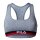 FILA Damen Bustier - Bra, Sport-BH, Racerback, Cotton Stretch, einfarbig, XS-XL Grau S