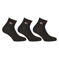 FILA Quarter Socken Unisex, 3 Paar - Kurzsocken, Sport, Logo-Bund, uni, 35-46