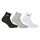 FILA Quarter Socks Unisex, 3 pairs - Short socks, Sport, Logo Waistband, uni, 35-46 Black/White/Grey EU 35-38 (3-5 UK)