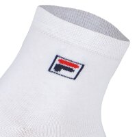 FILA Quarter Socken Unisex, 3 Paar - Kurzsocken, Sport, Logo-Bund, uni, 35-46 Schwarz/Weiß/Grau EU 39-42