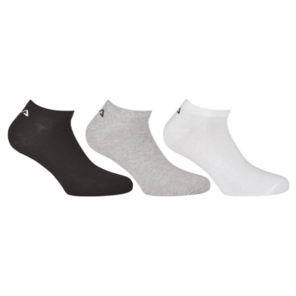 FILA Invisible Sneakers Socken Unisex, 3 Paar - Kurzsocken, Logobund, uni, 35-46 Classic 43-46 (9-11 UK)