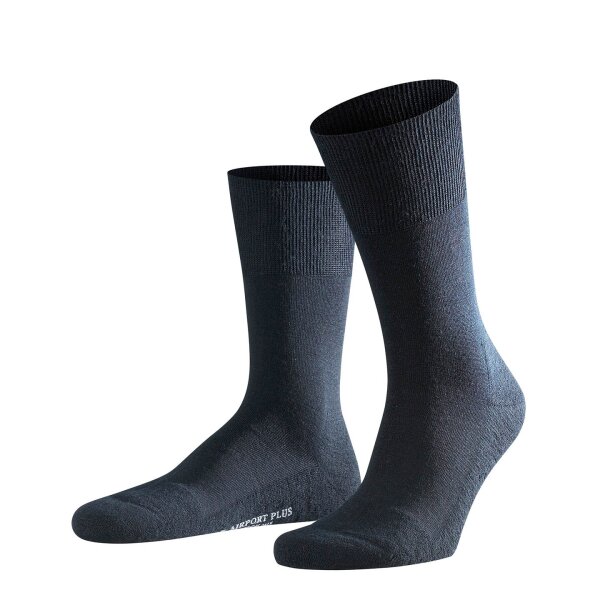 FALKE Men Socks - Airport Plus, short Socks, Casual and Business Socks, plain Colours Dark blue 41-42 (7-8 UK)