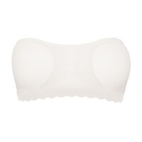 Sloggi Women Bustier, Bra - ZERO FEEL LACE Bandeau, Jacquardtronic lace, plain White M (Medium)