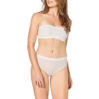 Sloggi Women Bustier, Bra - ZERO FEEL LACE Bandeau, Jacquardtronic lace, plain White M (Medium)