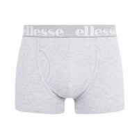 ellesse Herren Boxer Shorts HALI, 3er Pack - Fashion Trunks, Logo, Cotton Stretch Schwarz/Grau/Weiß 2XL