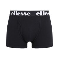 ellesse Herren Boxer Shorts HALI, 3er Pack - Fashion Trunks, Logo, Cotton Stretch Schwarz/Grau/Weiß 2XL