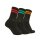 ellesse Unisex Sportsocken PULLO, 3 Paar - Tennissocken, Crew Socken, Logo Schwarz/Bunt 40-43