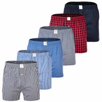 MG-1 Mens Woven Boxer, 6-pack - Classic Boxer Shorts, patterned, economy pack