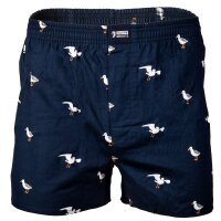 Happy Shorts Herren Webboxershorts - American Style, Baumwolle, gemustert Möwe S