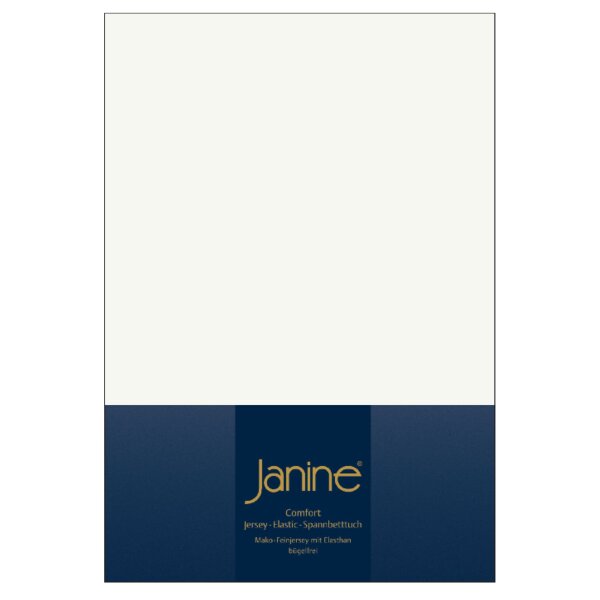 Janine Spannbetttuch Comfort - Elastic-Jersey, Mako-Feinjersey, Bettlaken Ecru 100x200cm
