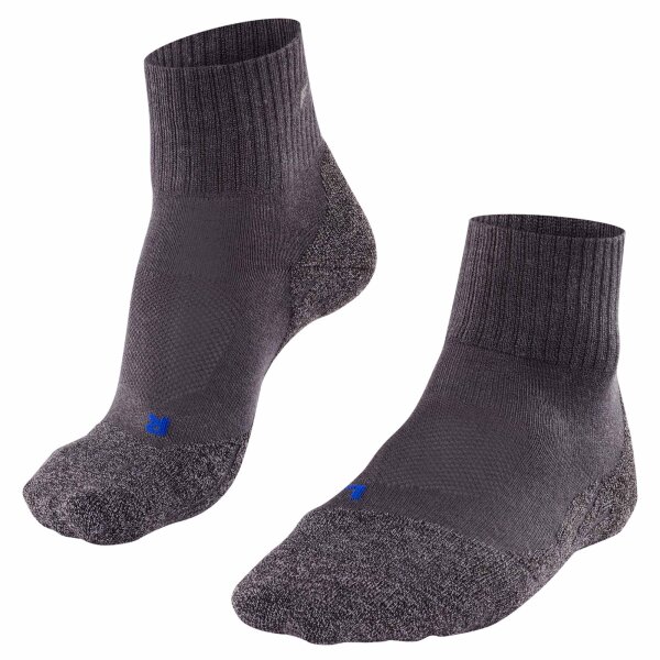 FALKE Men Sports Socks - TK2 Short Cool, Trekking and Hiking Socks, unicoloured Grey 39-41 (UK 6-6.5)