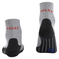 FALKE Herren Sportsocken - TK2 Short Cool, Trekking- und Wandersocken, unifarben Hellgrau 39-41