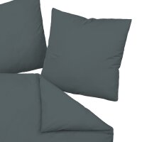 Janine bed linen 2 pieces - maco satin, mercerized cotton, silk finish, plain Anthracite 135x200cm