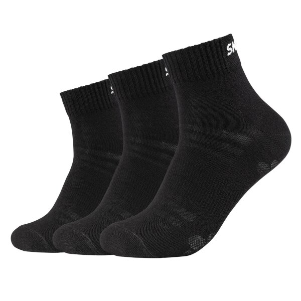 SKECHERS Unisex Quarter Socks, 3-pack - basic short socks, mesh ventilation