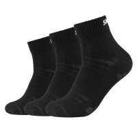 SKECHERS Unisex Quarter Socks, 3-pack - basic short socks, mesh ventilation