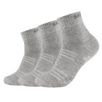 SKECHERS Unisex Quarter Socks, 3-pack - basic short socks, mesh ventilation