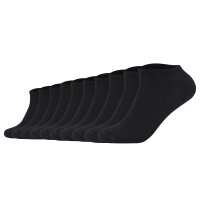 s.Oliver Unisex Socks, 10-Pack - Sneaker, plain Black 35-38 (3-5 UK)
