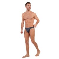 HOM Herren Comfort Micro Brief - Slip, Unterwäsche, Baumwolle, einfarbig Grau M