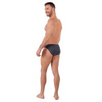 HOM Herren Comfort Micro Brief - Slip, Unterwäsche, Baumwolle, einfarbig Grau XL