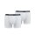 HEAD Mens boxer shorts, 2-pack - cotton stretch, basic, plain White/Navy S (Small)