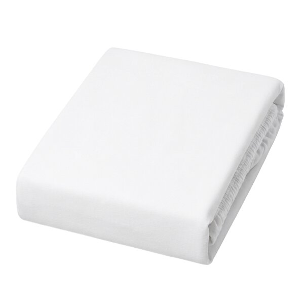 JOOP! fitted Sheet - Maco Jersey, Sheet, plain White 150x200cm