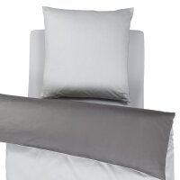 JOOP! 2-Piece Bed Linen - Micro Pattern, Comfort-Satin, Cotton, plain Light grey 135x200cm