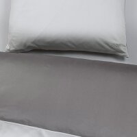 JOOP! 2-Piece Bed Linen - Micro Pattern, Comfort-Satin, Cotton, plain Light grey 155x220cm