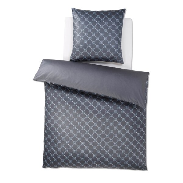 JOOP! Bettwäsche 2 teilig - Cornflower Gradiant, Comfort-Satin, Baumwolle, Jacquard Grau 135x200cm