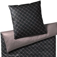 JOOP! Bettwäsche 2 teilig - Cornflower Double, Comfort-Satin, Baumwolle, Jacquard Schwarz 155x220cm