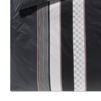 JOOP! Bettwäsche 2 teilig - Cornflower Stripes, Comfort-Satin, Baumwolle, Jacquard Schwarz 135x200cm