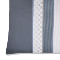 JOOP! bed linen 2 pieces - Cornflower Stripes, Comfort-Satin, Cotton, Jacquard Grey 135x200cm
