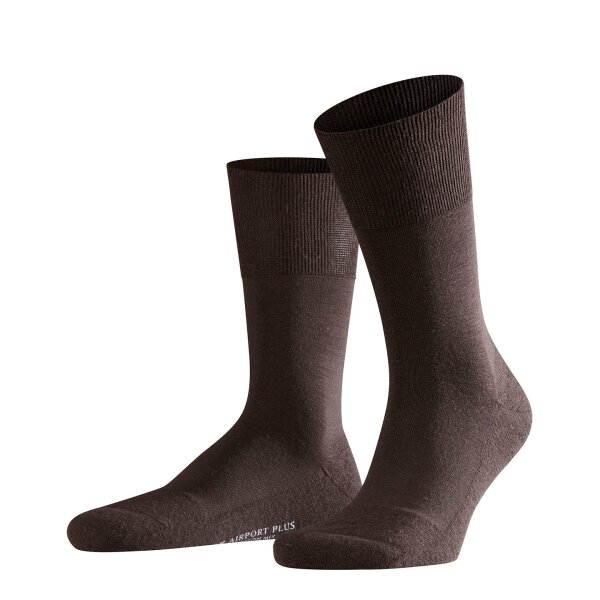 FALKE Herren Socken, Vorteilspack - Airport Plus, Kurzstrumpf, Freizeit- und Business-Socken, Unifarben Braun 45-46  1 Paar